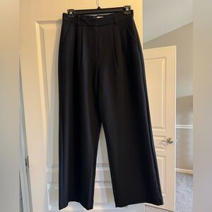 Black Abercrombie & Fitch Sloane Tailored Wide Leg Pant